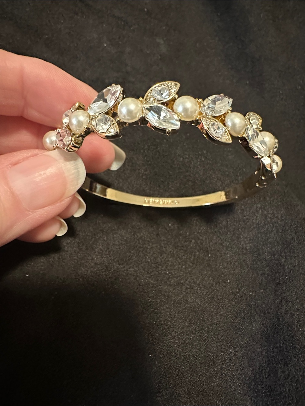 Anne Klein Gold and Silver Crystal bangle style Bracelet